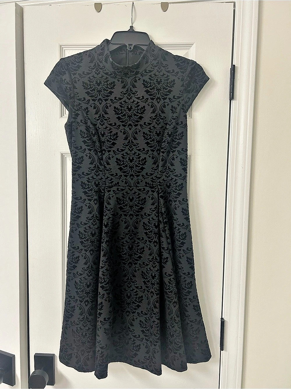 Black Floral Midi Dress Like New